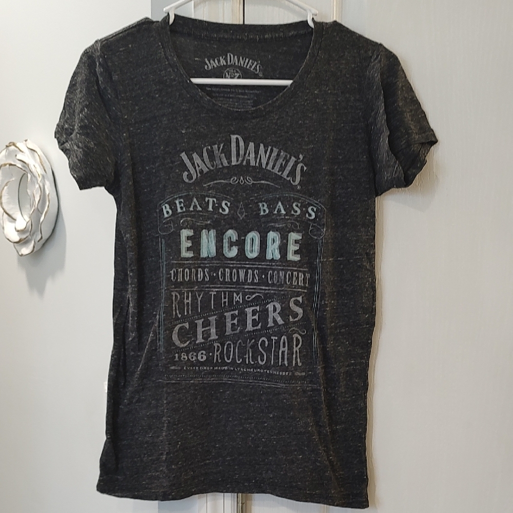 Jack Daniel's Charcoal Tee with White Logo